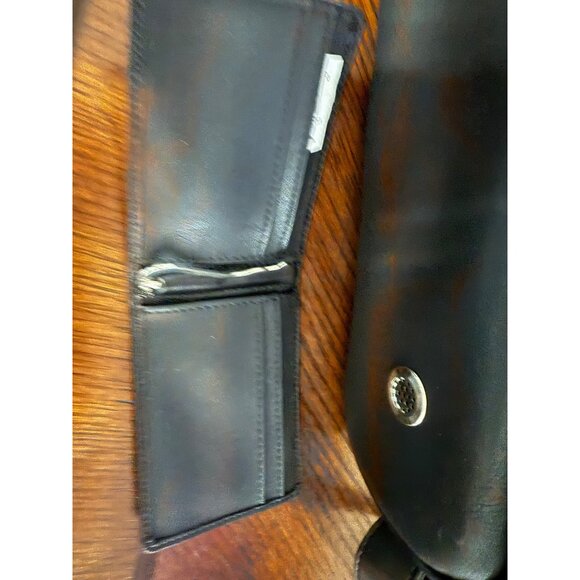 Dockers Mens Black Synthetic Leather Toiletry/Shoe Bag With Handle & Ventilation - Picture 6 of 8